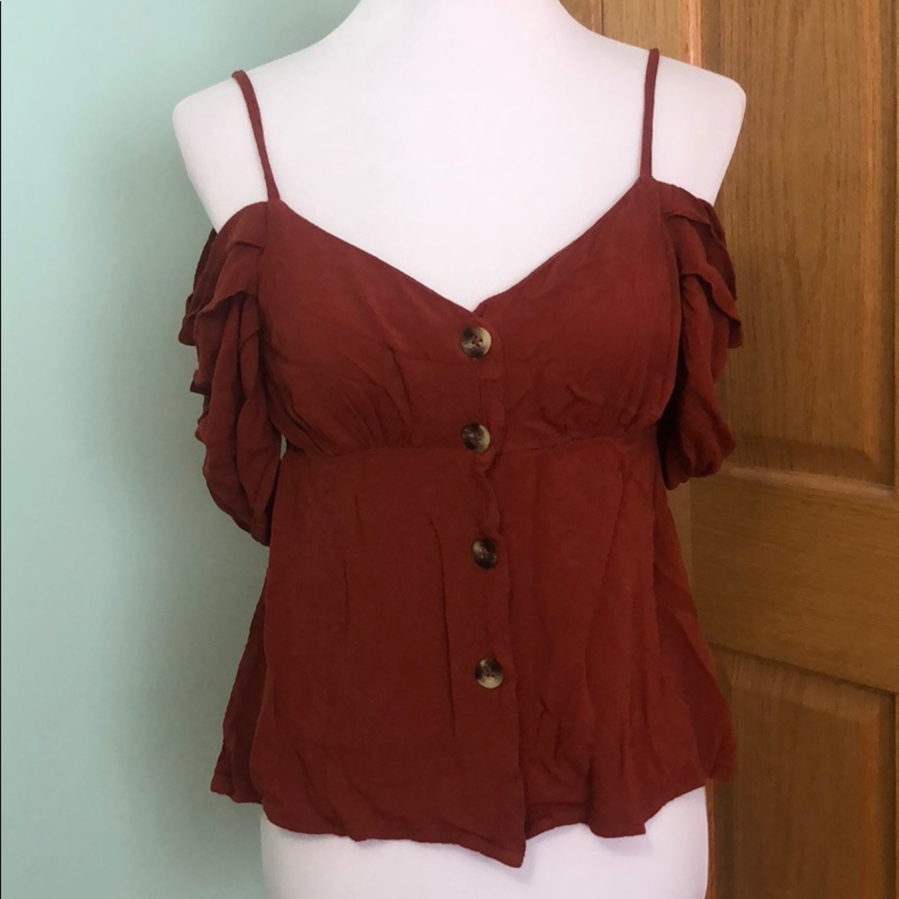 Off the shoulder Sleeve Tank Top